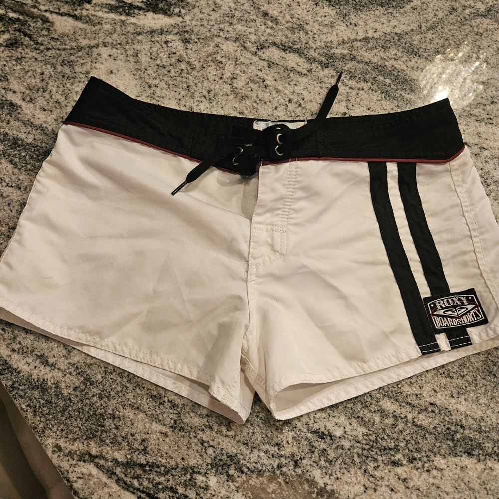Roxy Women's Black and White Athletic Shorts